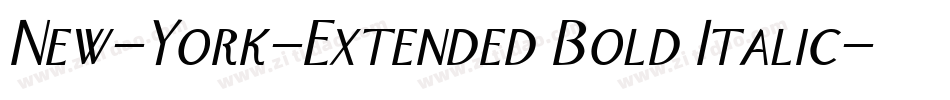 New-York-Extended Bold Italic字体转换